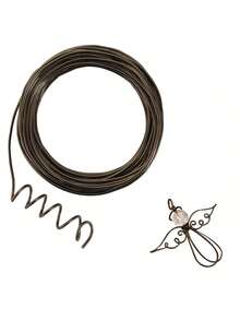 EstiloChudeng Alambre de aluminio café de 50 pies alambre de escultura de calibre 12 de 2 mm de grosor alambre de armadura para esculpir alambre de metal plegable para hacer muñecas esqueletos manualidadesVersión mejorada - Negro - Ver 1