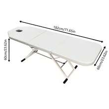 SENDERPICK For Massage Salon Table Recliner Adjustable Therapy Stool Chair Beauty Couch Bed - White - View 6