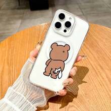 Esta funda magnética minimalista de acrílico transparente con temática de oso combina una carcasa exterior de acrílico transparente con una carcasa interior de TPU magnética y resistente a caídas. Admite carga por cable e inalámbrica y cuenta con tecnología magnética para proteger tu teléfono y lucir tu estilo personal. Compatible con iPhone 17, 16, 15, 14, 13, 12, 11 Plus, Pro, Pro Max, 12, 13 mini, XR, XS Max, 17 Air, Galaxy S20, S21, S22, S23, S24, S25 Ultra Plus edge FE. Un regalo de Navidad perfecto para tus amigos, seres queridos o para ti mismo. - transparente - Ver 2