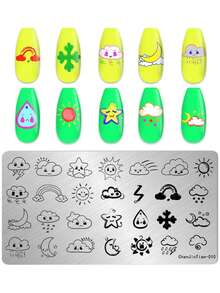 1pc Nail Art Templates Stamping Plate Design Flower Animal Rabbit New Year Nail Art Stamp Printing Stencil Stainless Steel