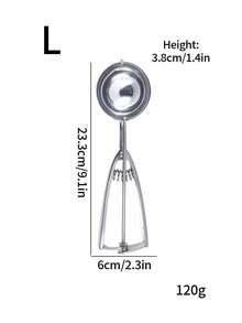 3pcs/Set Ice Cream Scoops, Premium Cookie Scoops, Small/Medium/Large Stainless Steel Scoops, Professional Ice Cream Scoop With Trigger Release, Suitable For Baking, Cookies, Fruits And Ice Cream