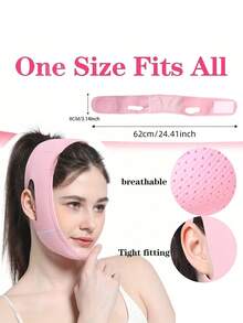 1个V型提拉面膜，带下巴带，女士V型提拉面膜，下巴锻炼器 - 彩色 - 查看 6