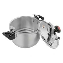 Pressure Stewing Pot, 9 L/26L/40 L 201 Stainless Steel Pressure Cooker, Pressure Cooker, Used In Hotels, Restaurants, Families,  School Canteens, D*H: 10.24*11.81in/14.17*16.54 In/15.75*18.31in - 銀色-9L - 查看 8