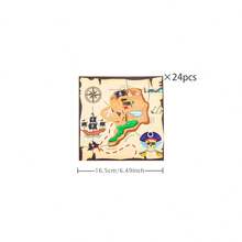 Cartoon Pirate Disposable Tableware Set, Including 7/9 Inch Paper Plates, Paper Cups, Paper Napkins, Suitable For Birthday Parties, Festivals, Gatherings, Picnics, Celebrations, Wedding Tea Parties, Graduation Ceremonies - Multicolor - View 10