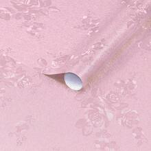 Dimoon 17.7''x236.2''Pink Peel And Stick Wallpaper Gothic Floral Wall Paper Contact Paper Closeout Renter Friendly Modern Se- Adhesive(236.2''x17.7'', Pink Floral Textured) - 粉紅色紋理 - 查看 2