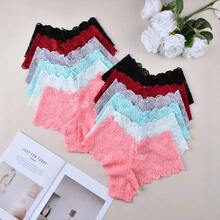 18-Piece Set Of Low-Waisted, Sexy Lace Panties In Plus Sizes (M-XXL). They Hug Your Curves, Breathe Well, And Keep You Comfy All Day. From Our Elegant Collection, With Bowknots, They Suit Any Look, For Daily Wear Or Special Moments. - Nhiều màu - Xem 3