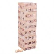 Wooden Stacking Tower Building Blocks Game, Interactive Parent-Child Desktop Puzzle Toy - Multicolor - View 14