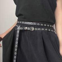 Women's Belt - 2025 New Style, Versatile PU Leather Accessory, Suitable For Daily Outfits - 黑色 - 查看 8