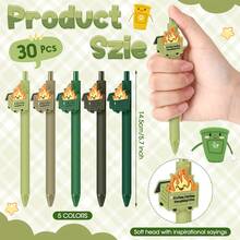 1支装垃圾桶火焰造型趣味笔 - 送给同事、团队成员和办公室员工的感谢礼物，理想的圣诞礼物 - 多色 - 查看 1