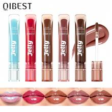 QIBEST Aceite de labios con tinte, brillo de labios con textura de gelatina que da volumen, tinte de labios hidratante, aplicación suave, brillo espejado - Multicolor - Ver 3