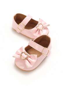 Zapatos de estilo Mary Jane suaves y elegantes para niñas bebé, de 0 a 1 año, para primavera/otoño - Rosa - Ver 5