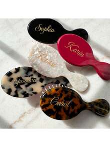 Personalized Name Comb, Custom Mini Hair Comb, Engraved Purse Comb, Custom Hairbrush, Bridesmaid Gift, Gift For Her - Multicolor - View 5