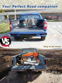 1件装多色加厚弹力卡车货箱网 | 高弹力，牢固固定，涤纶混纺，通用尺寸，易于安装，货物和行李整理网