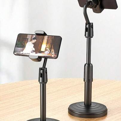 1个可调节防水ABS三脚架手机支架，用于视频录制和直播，免提支架（安装步骤请参考页面视频），礼品，配件（款式随机发货）