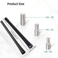 TRTY Mástil de antena de radio de coche de repuesto suave, poste de antena de maletero de motocicleta, antena de techo de coche negra con adaptador de tornillo, adecuada para todos los coches, camiones, vehículos todoterreno, motocicletas, accesorios exteriores para actualización de audio, diseño de moda, estructura, piezas de automóvil, también es un gran regalo para Año Nuevo, Día de San Valentín, Día del Padre, Pascua, Halloween, Navidad, cumpleaños - Antena general - Ver 8