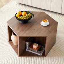 Multifunctional Hexagonal Coffee Table (79 X 69.4 X 40 Cm) – Modern Design, Easy To Assemble For Versatile Spaces, Offering Additional Furnishing Solutions - Brown + Medium Density Fiberboard - View 5