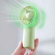 2025 Latest Portable Mini Handheld Fan - Lightweight, Battery-Powered (AAA) For Office, Travel, And Camping - Pink & White Options, Wearable Design (Batteries Not Included), Personal Cooling Device |    Mini Fans |   Durable Plastic Construction, Mini Handheld Fa - 藍色 - 查看 4