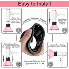 1 Piece Pink Universal Hair Diffuser Attachment Adaptable For Blow Dryer Nozzles 1.7 To 2.2 Inch Diameter For Curly Wavy Hair Styling Home Salon Use Tool - 粉紅洗髮刷 - 查看 6