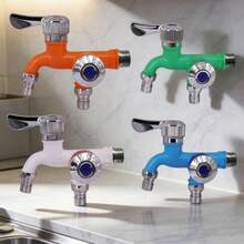 Balcony Laundry Wall-Mounted Dual Head Faucet | Dual Control Dual Outlet - Universal Compatibility, Tool-Free Quick Install, All-Weather Sun-Proof Anti-Freeze Heavy-Duty Space-Saving