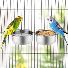 Pet Food Water Bowl With Clamp Holder Stainless Steel Feeding Cups Feeder For Dog Bird Parrot Cat Rabbit 2 Packs S - S+2pcs - View 2
