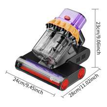 E.LUO Bed Vacuum Cleaner, 18Kpa,400W Dual Roller Vacuum Cleaner With UVC, Hot Air And High Heat, Strong Suction, Dual Cup Handheld Sofa Vacuum Cleaner, Suitable For Pillows, Baby Beds, Sofas And Pet Hair. - US A Type Plug(110-127V) - View 9