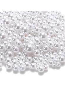 2000颗6毫米/10毫米/14毫米/20毫米象牙白仿珍珠，DIY手工人造珍珠，光泽空心，非常适合用于漂浮蜡烛、花瓶填充物、派对装饰和婚礼餐桌摆饰。绝佳的家居装饰配件。 - 彩色 - 查看 9