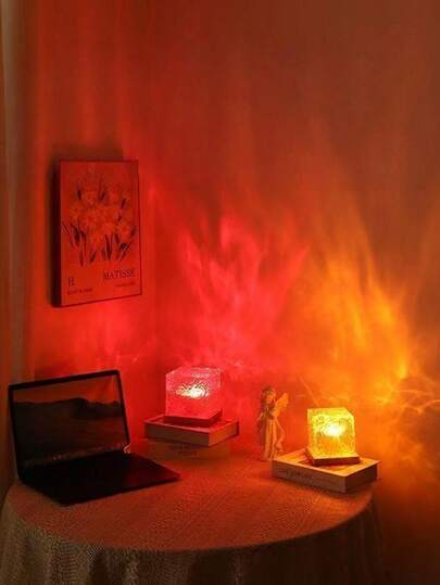 1 قطعة مصباح إضاءة جو موجة مائية متموجة، مصباح ليلي ديكوري للسرير، 16 وضع إضاءة قابل للتعديل، بريموت كنترول، مناسب لغرفة النوم والصالة وديكور المناسبات والهدايا