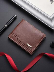 SHABILI Cartera corta de moda coreana para hombres, clásica y talla grande vendida, con gran capacidad, múltiples ranuras para tarjetas, cartera de negocios para hombres, cartera mini, monedero, cartera de hombre, cartera de cuero, cartera pequeña