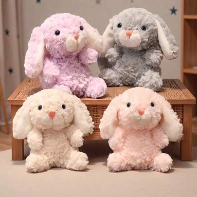 15cm/5.90in Easter Bunny Plush Toys Cute Animal Bunny With A Bow Stuffed Stuffed Animals Plushies Doll Decorate Creative Gifts For Kids Birthday Party Home Girls Room Decor