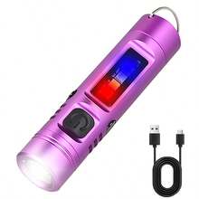 1pc Strong Magnetic Type-C Rechargeable Flashlight | Alloy Body Long Battery Life | 9 Modes For Car Home Emergency Lighting Tool