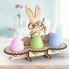 New - Bunny Egg Holder - Easter Bunny Egg Stand - Easter Egg Stand Set - Recommended Holiday Gift - Multicolor - View 8