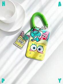 1pc Original SpongeBob SquarePants Card Holder, Student ID/Bus/Metro Card Case, Best Gift For Valentine's Day And Back To School Season - Multicolor - View 3