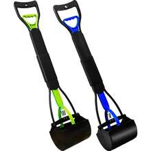 重型宠物粪便铲（半包），可折叠32英寸长弹簧手柄，适用于大型小型犬猫的庭院草坪砾石清理工具 - 彩色 - 查看 10