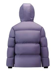 CAMEL CROWN Women's Thickened Down Jacket, Suitable For Autumn/Winter, Warm, Hooded, Down Filled, Waterproof, Insulated - Purple Sleeves - View 2