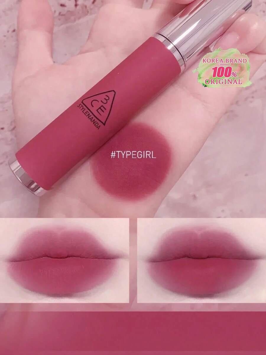 3CE Blurry Lip Gloss - #TYPEGIRL | Creamy Smooth Texture, Extreme Matte Finish | Long-Lasting Color, Nourishing Formula | Korean Cosmetics, Gift Set - #TYPEGIRL - Xem 1