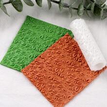 1pc Leaf Pattern Polymer Clay Texture Rolling Pin, Polymer Clay Earring Making Rolling Pin - Ideal For Creating Polymer Clay Texture Boards - White - View 3