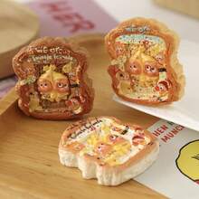 Star Toast Bread Food Toy Cartoon DIY Accessories, Cream Resin Small Parts For Hollow Out Clogs, Gift, Holiday Gift, Birthday Gift, Perfect Gift - Multicolor - View 3