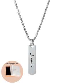 1PC Elegant Customized Gold Stainless Steel Name Necklace - Multiple Fonts To Choose From, Suitable For Mother's Day, Valentine's Day, Birthdays, Weddings, And Graduation Ceremonies