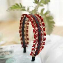 1pc Women's Colorful Boho Style Floral Embroidered Headband, Cute For Daily Use,Hairband,Hair Hoop Headbands Hair Accessories - Nhiều màu - Xem 4