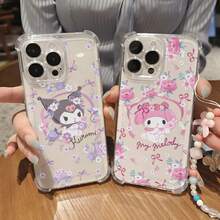 SANRIO Kawaii Kuromi Flower Bracelet Phone Case For Samsung 17/16/15/14/13/12/11 - TMSJ-1TMSL301c2 - Xem 1