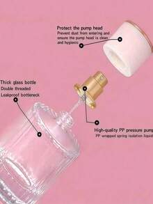 3/2/1个，简约时尚香水瓶，竖条纹玻璃瓶，螺旋盖，按压式细雾香水喷雾器，可批发。加厚高档玻璃香水可灌装喷雾瓶 - 便携式旅行装香水小样瓶，适用于设计师香水。ins风小众香水空喷雾瓶 - 彩色 - 查看 10