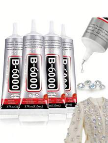 B6000 Handmade Crystal Glue, 25/50/110ml Transparent B-6000 Super Jewelry Glue, Transparent Industrial Adhesive Suitable For Fabric, Phone Repair, Jewelry Making, Crystal Stone Setting, Nail Art, Stone, Wood, Glass, Etc. - B6000 - View 1