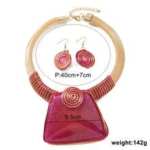 1 Set Handmade Exaggerated Woven Women's Necklace Jewelry Set, Suitable For Women's Party And Gathering Wear - Multicolor - View 2