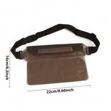 1pc Coffee Color Beach Waist Pack, Suitable For Outdoor Activities And Drifting