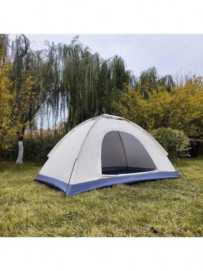 1pc Multicolor Camping Tent, Waterproof, Sunproof, Anti-Mosquito, Easy To Assemble And Store, Suitable For 1-3 People Outdoor Activities Like Camping, Hiking, Backpacking, Garden Party, Family Picnic