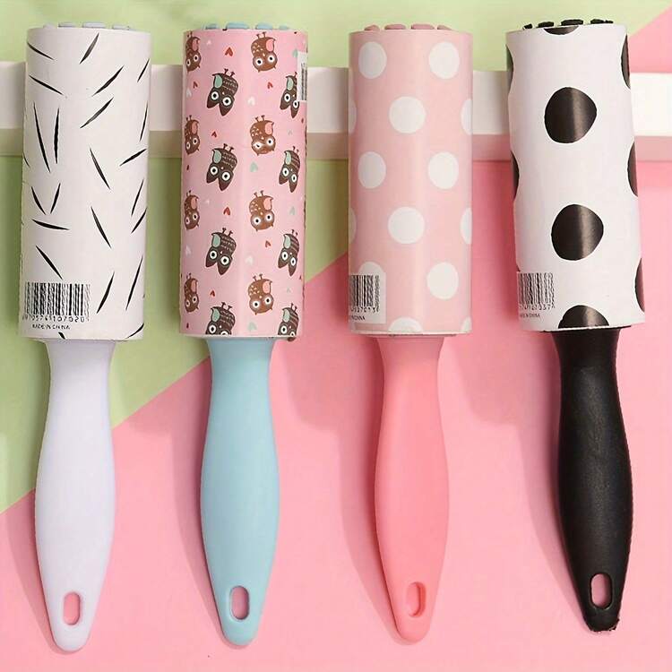 2/3/4/5pcs Paper Lint Remover | Sticky Lint Brush, Tear-Off, Portable, Removes Fuzz From Clothes & Pets, Duster, Size 1.18*2.76*5.91 Inches, Compact & Easy To Carry, Suitable For Putting In Bags - Multicolor - View 1