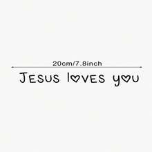 2pcs Randysticker Jesus Loves You Encouragement Words Home Decoration Bathroom Decoration Mirrors Makeup Mirrors Doors And Windows Wall Stickers Gifts Birthday Graduation - Multicolor - View 3