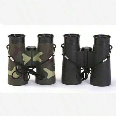 6x35 Portable Outdoor Binoculars, High Definition Black Binoculars, Fixed Focus Plastic, Hunting Gear, Essential For Camping And Travel