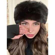 1pc Women's Solid Color Fluffy Hat, Soft Comfortable Warm Minimalist Cap, Casual Versatile Windproof Suitable For Daily Wear, Can Be Matched With Scarf, Autumn/Winter Autumn Decor - Nhiều màu - Xem 7
