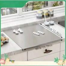 1 chiếc thớt thép không gỉ cao cấp - Thớt chống nấm mốc với bề mặt lăn - Dụng cụ nhà bếp thiết yếu cho đầu bếp gia đình và những người đam mê nấu nướng, thớt thép không gỉ dùng để thái thịt, phô mai, bánh mì, rau củ và trái cây, thớt dùng trong gia đình, ký túc xá, nhà bếp, quà tặng. - Bạc - Xem 7